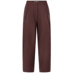 Pantaloni a pieghe da donna Rosso vino