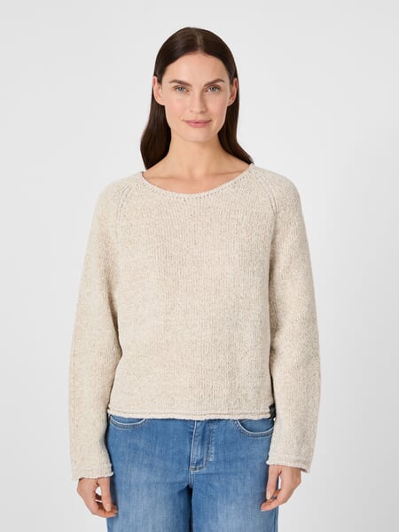 Women’s Oversized Sweaters Natural, presented on a model