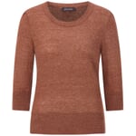 Ladies' knitted shirt three-quarter sleeve Rust