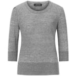 Camisa de punto de señora manga tres cuartos Gris