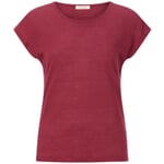 Damen-Leinenshirt Weinrot