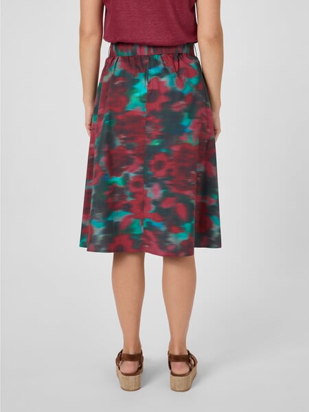 Women's Popeline Skirt Multicolor, presented on a model
