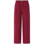 Pantalon en lin pour femmes Rouge vin