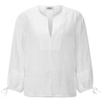 Camicetta da donna in lino Bianco