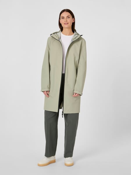 Damen-Regenjacke Salbeigrün, Tragebild