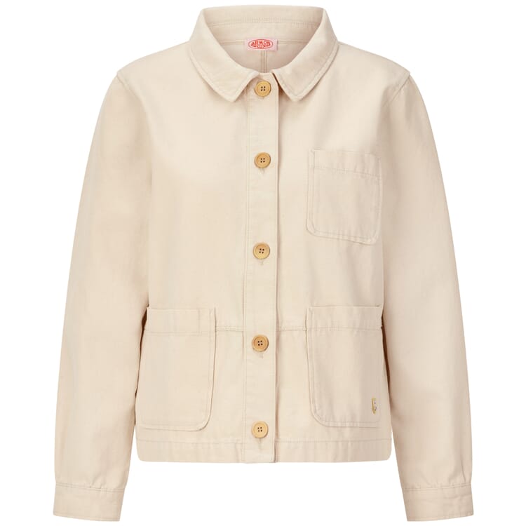 Ladies fishing jacket cotton, Natural