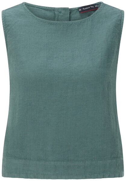 Women's Button-Down Linen Top Sage Green