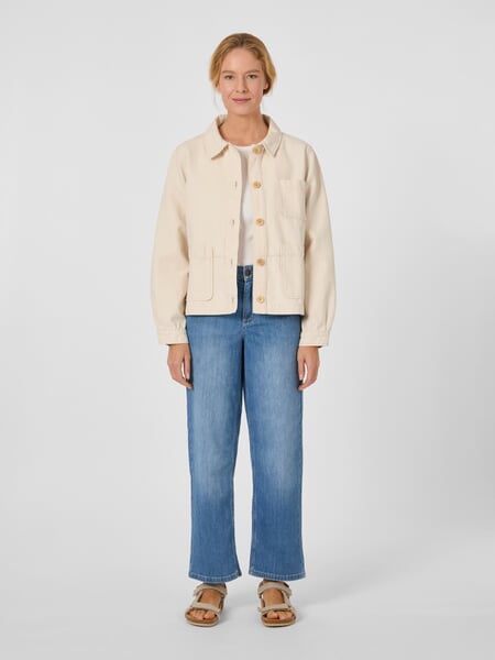 Veste de pêcheur en coton pour femme Naturel, présenté sur un modèle
