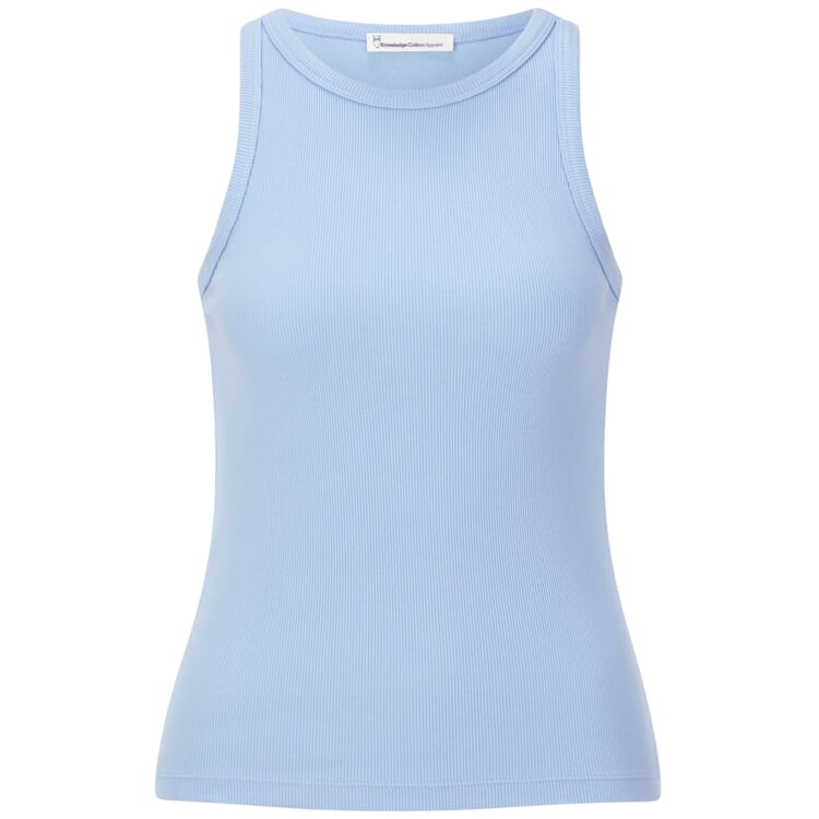 Top pour femme double côte, Bleu clair