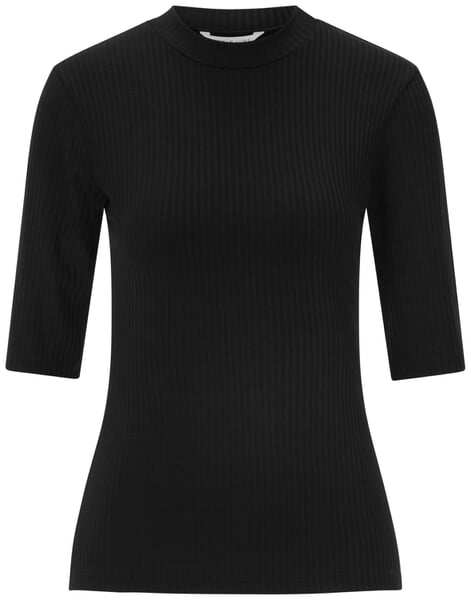 Camiseta de manga corta de lyocell para mujer Negro