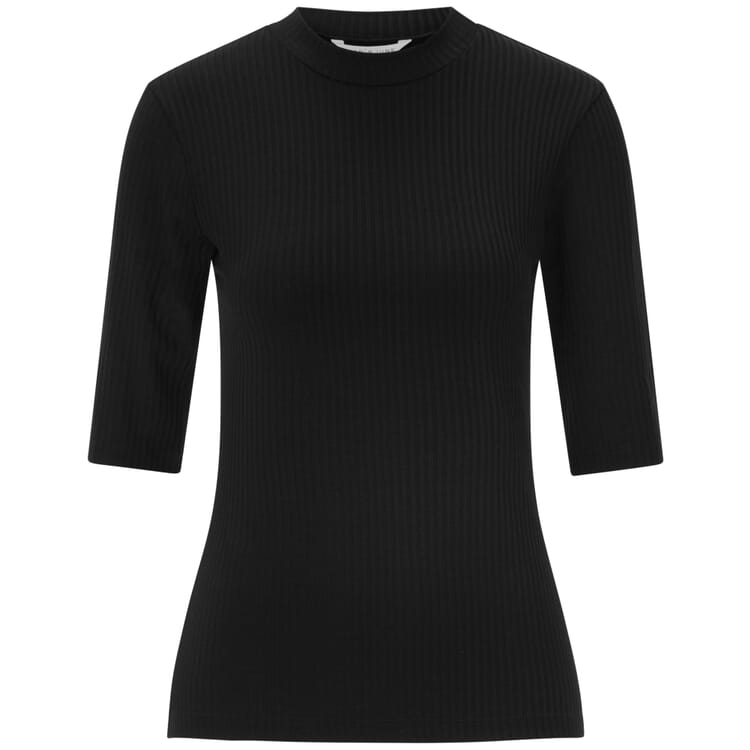 Camiseta de manga corta para mujer de lyocell, Negro