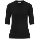 T-shirt à manches courtes pour femmes Lyocell Noir