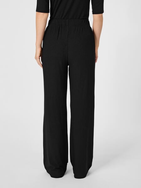 Pantalon en jersey Lyocell pour femme Noir, présenté sur un modèle