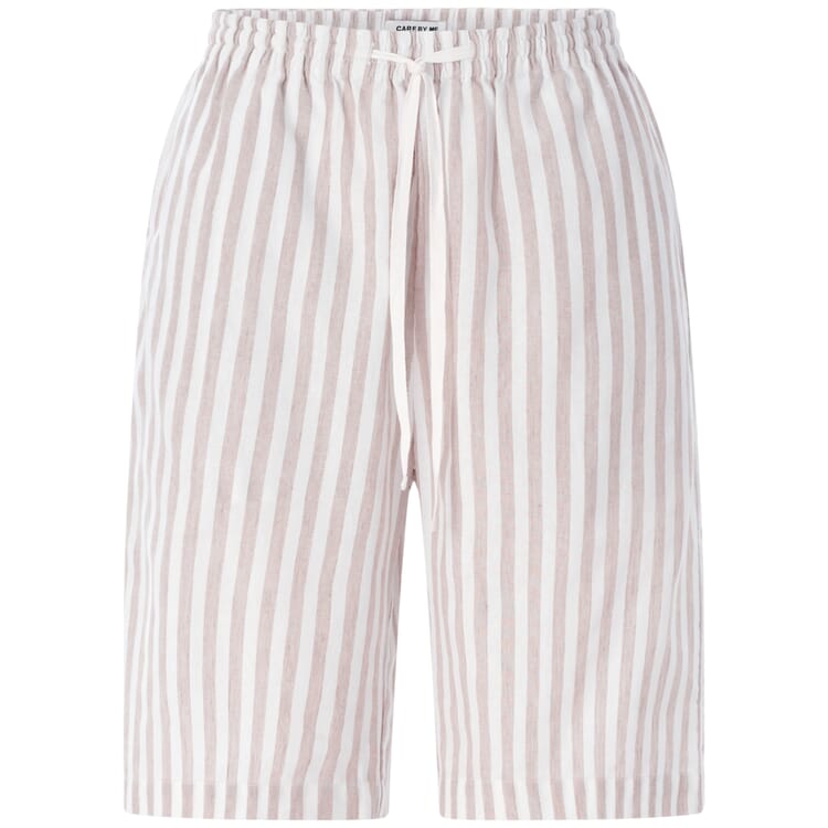 Women's Striped Shorts, Natural White
