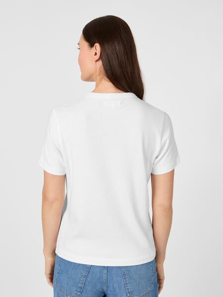 Women's T-Shirt TEE03 White, presented on a model