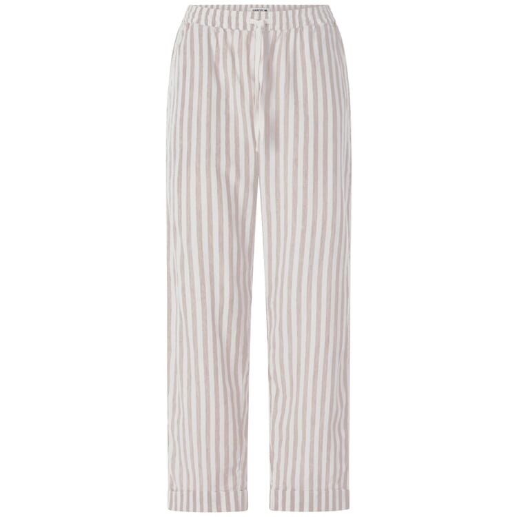 Women's striped fabric trousers