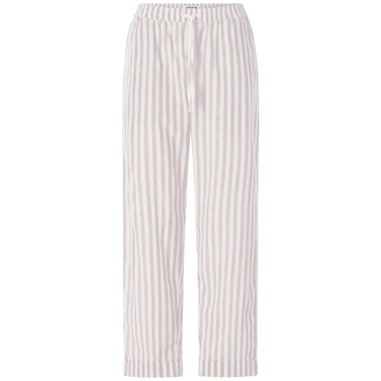 Pantalon femme en tissu rayé