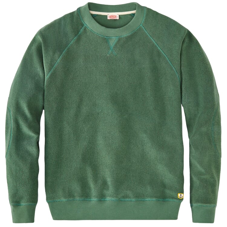 Sweat-shirt en tissu éponge pour homme, Vert