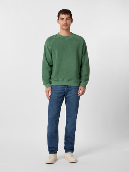 Heren-sweatshirt van badstof" Groen
