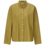 Blusa de popelina para mujer Ocre