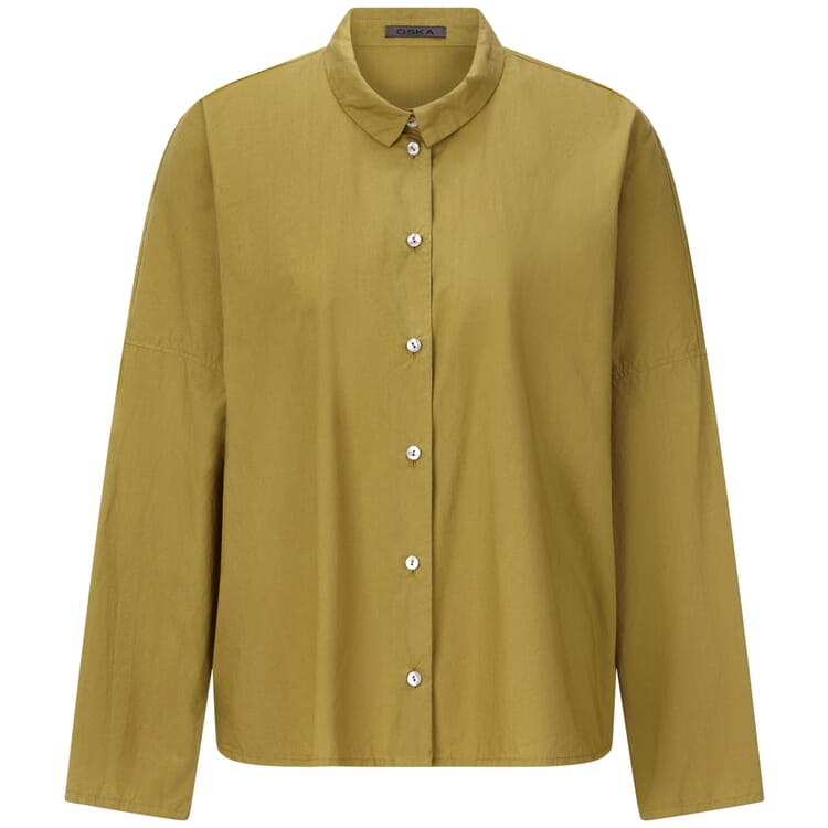 Chemisier femme en popeline, Ocre
