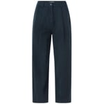 Damen-Bundfaltenhose Dunkelblau