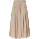 Falda midi de mujer Arena
