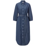 Katoenen jurk voor dames Denimblauw