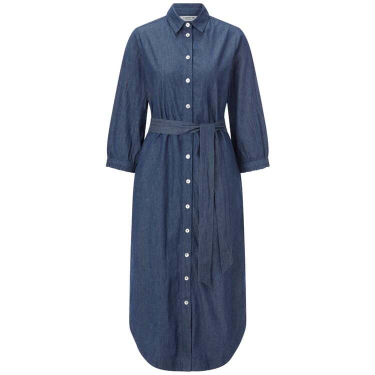 Robe femme en coton, Bleu denim