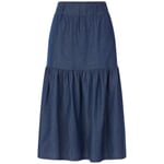 Gonna da donna in cotone Blu denim