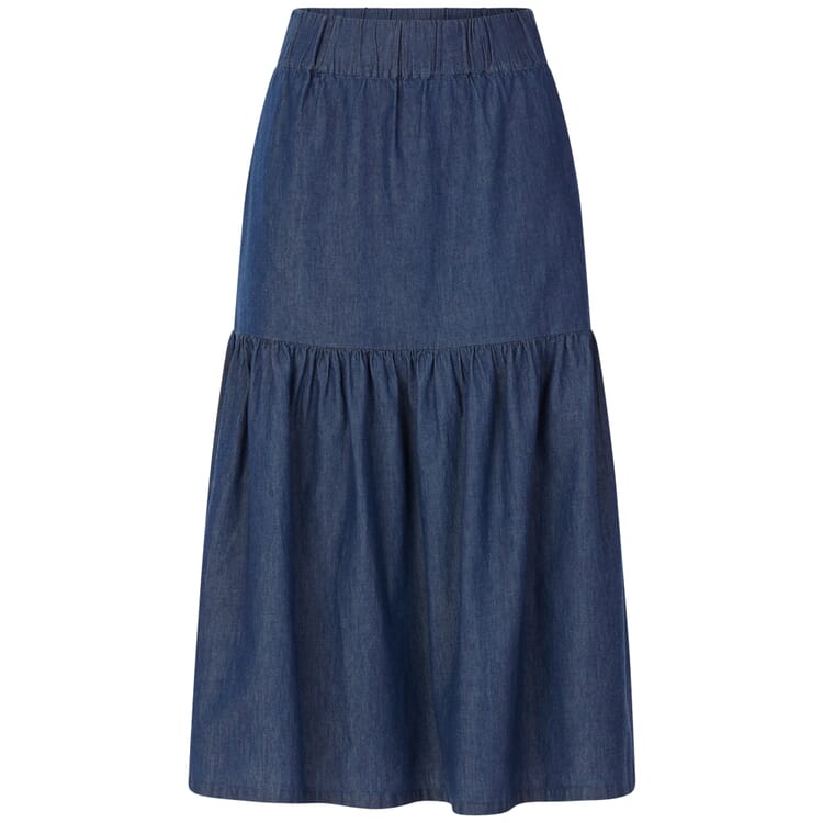 Jupe en coton pour femme, Bleu denim