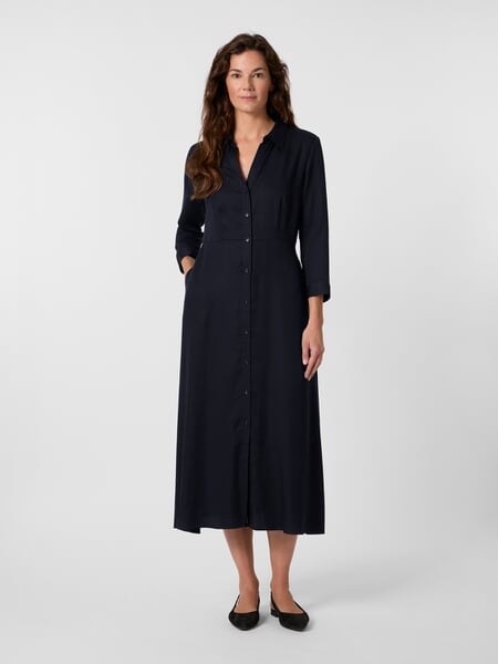Damen-Midikleid Nachtblau, Tragebild