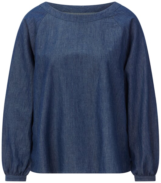Damebluse i bomuld Denim blå