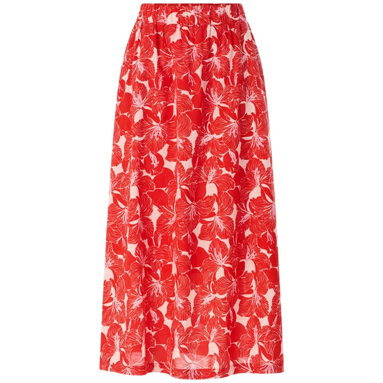 Jupe longue pour femme, À motifs rouges
