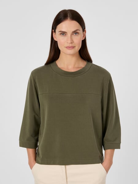 Damenshirt TENCEL™ Oliv, Tragebild