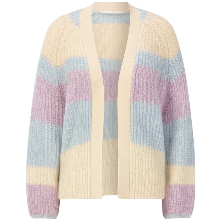 Women’s Striped Cardigan, Light Blue-Purple