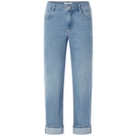 damejeans med opsmøg". Lyseblå