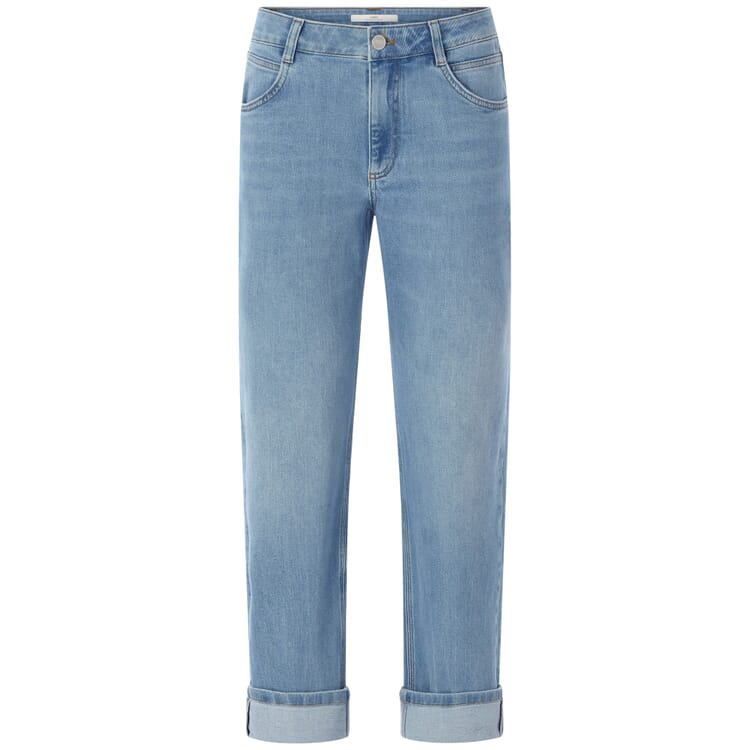 jeans pour femmes à ourlet retroussé »., Bleu clair