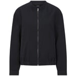 Dames blouson katoen-linnen Zwartblauw