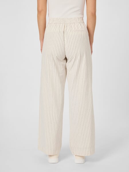 Ladies Marlene Pants Pinstripe White, presented on a model