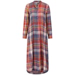 Robe longue à carreaux pour femme Rouge et bleu