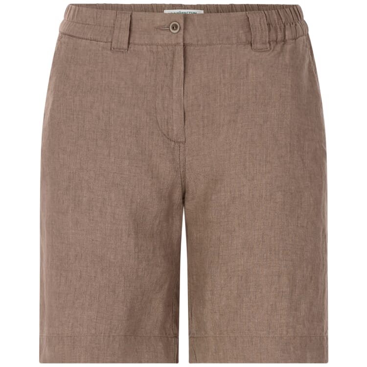 Bermuda en lin pour femme, Greige