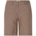 Damen-Bermudahose Leinen Greige
