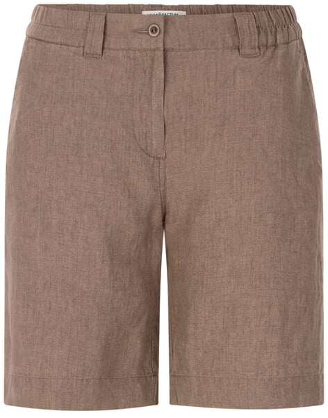 Bermudashorts til kvinder i hør Greige