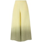 Pantalones de lino batik para mujer Amarillo-gris
