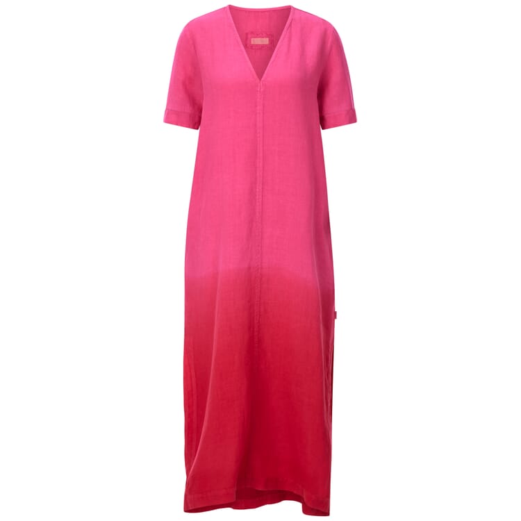 Robe femme lin batik, Rose-rouge