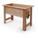 Balcony raised bed larch wood