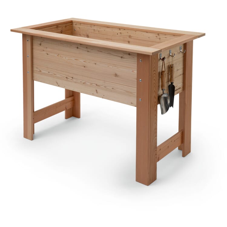 Balcony raised bed larch wood