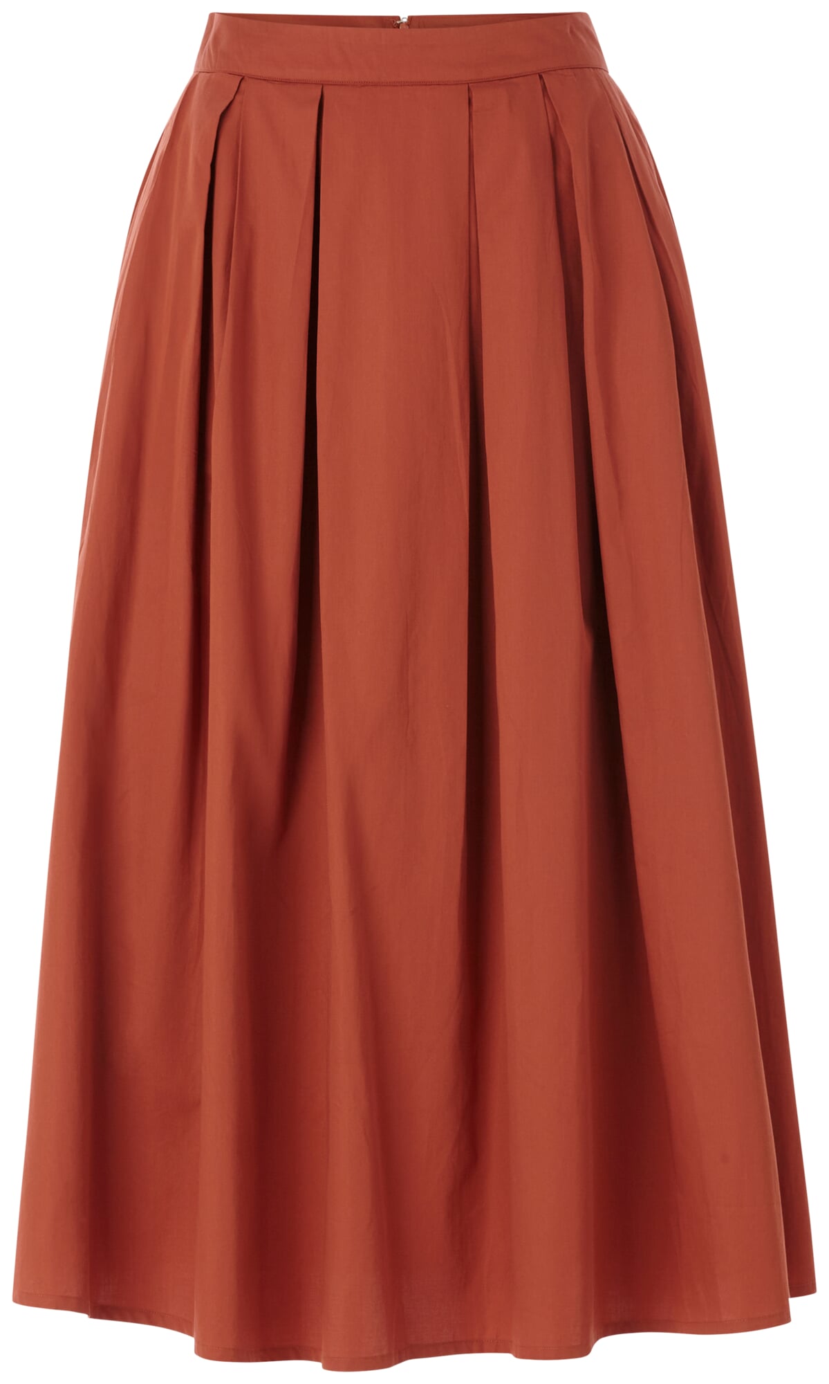 Ladies' skirt cotton satin, Rust red | Manufactum