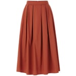 Ladies' skirt cotton satin Rust red